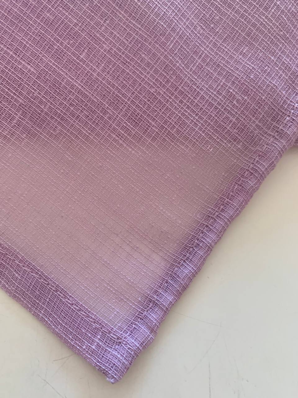 Coppia tendine a vetro rete lilla 35x115cm