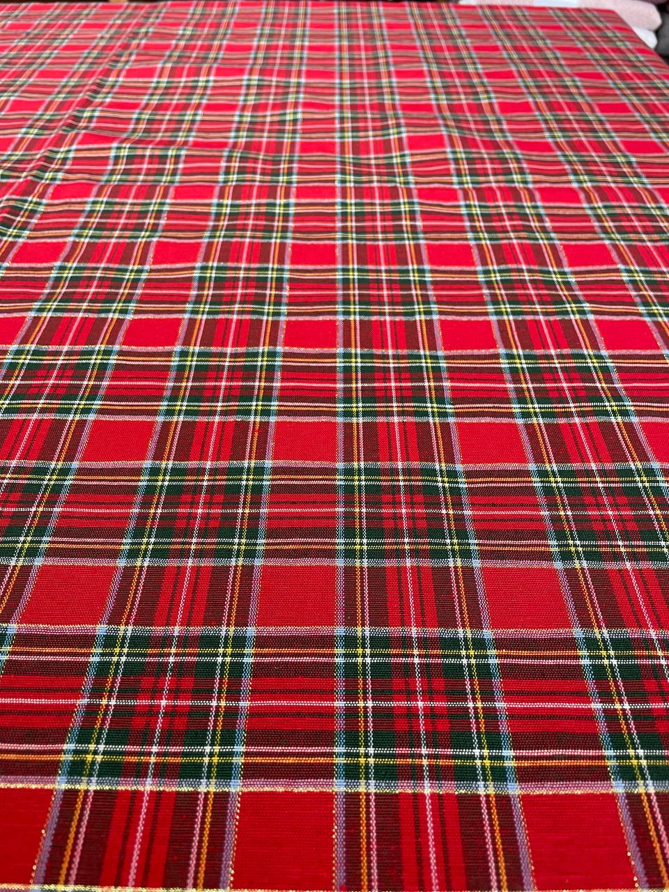 Tovaglia da tavola Tartan 150x300cm Rosso