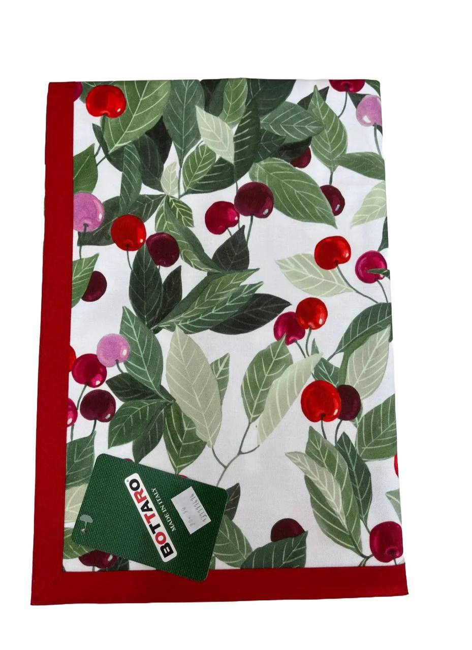 Tovaglia in cotone Marinella Ciliegie rosso