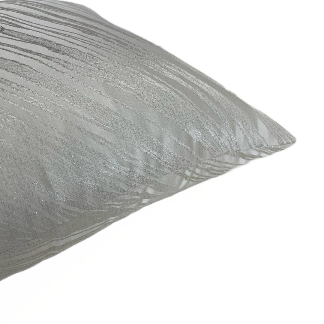 Coperta + coppia cuscini arredo Horizon Latte Lurex
