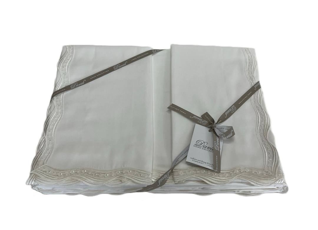 Completo lenzuola matrimoniale Reims Latte