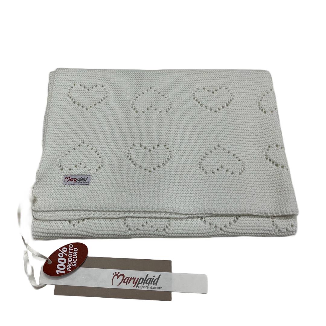 Coperta Carrozzina Baby Cuoricini 66x86 cm
