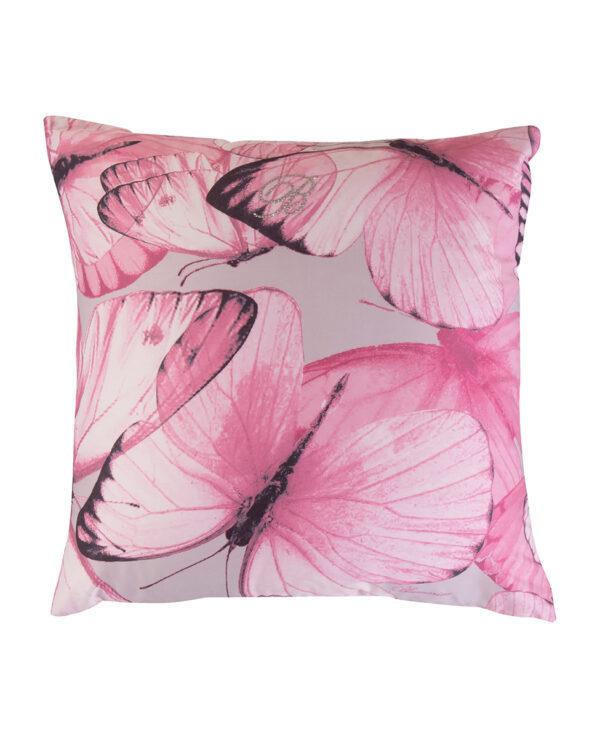 Cuscino arredo 42x42cm Occhi Blu farfalle