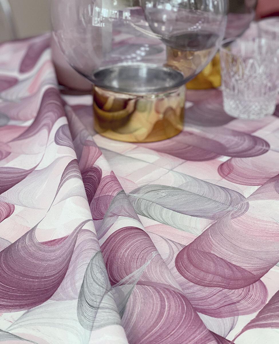 Tovaglia Stanley Magenta e Argilla