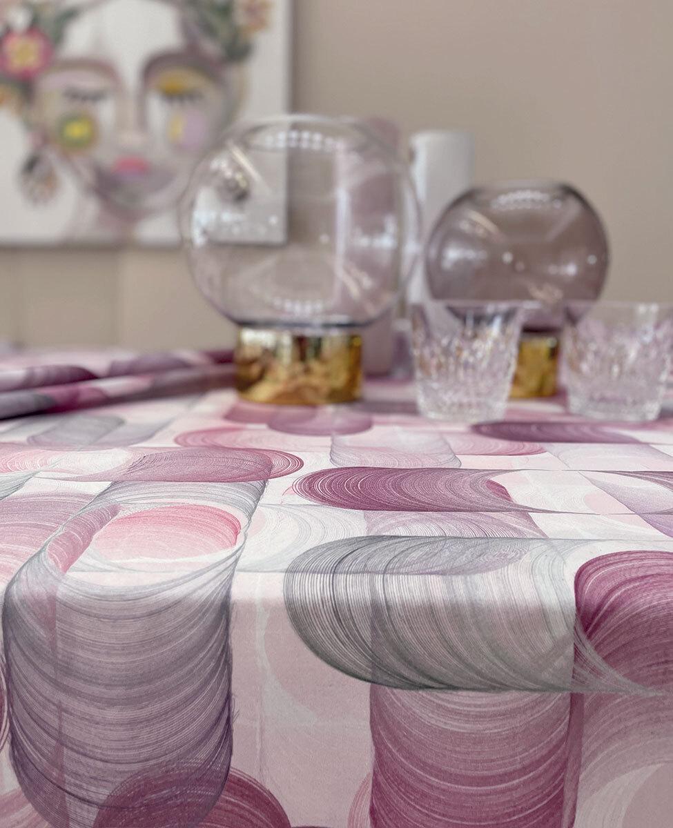Tovaglia Stanley Magenta e Argilla
