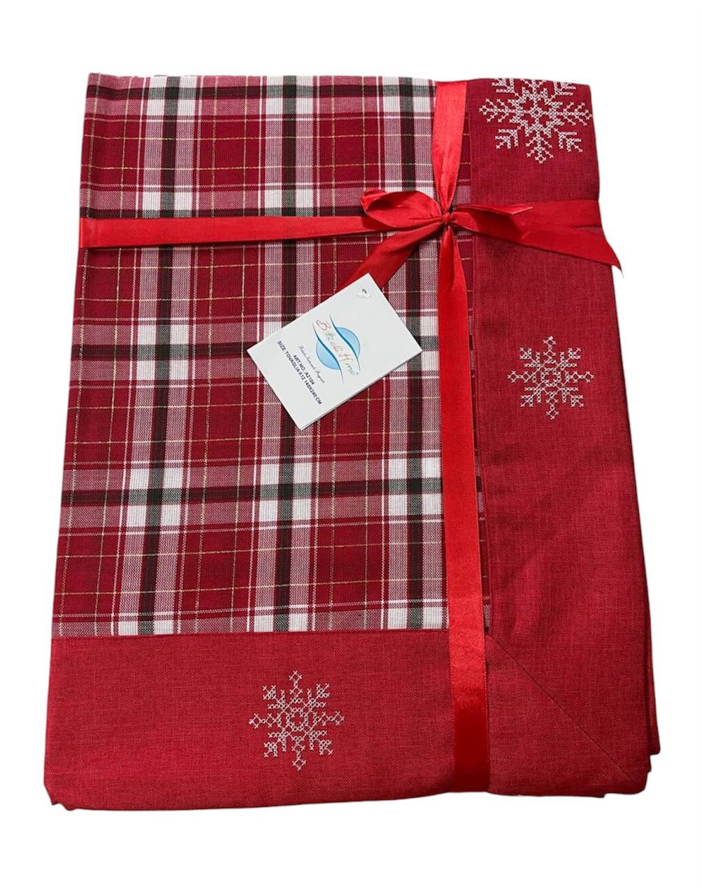Tovaglia Natale fiocco di neve 140x240cm