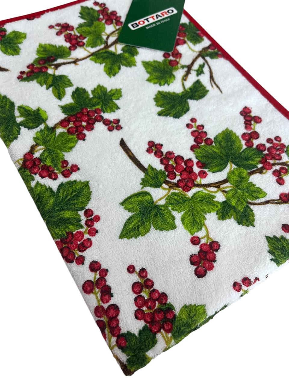 Strofinaccio in spugna di cotone 50x70cm Ribes rosso