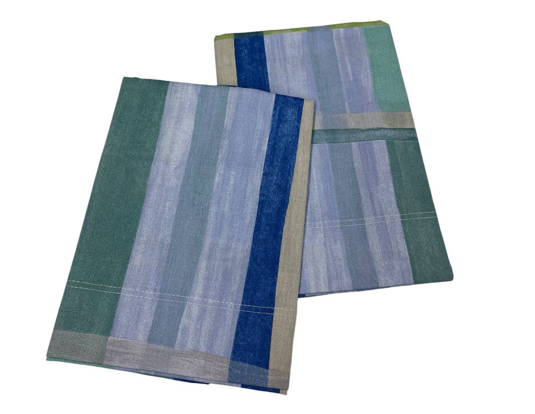 Coppia federe Righe Blu