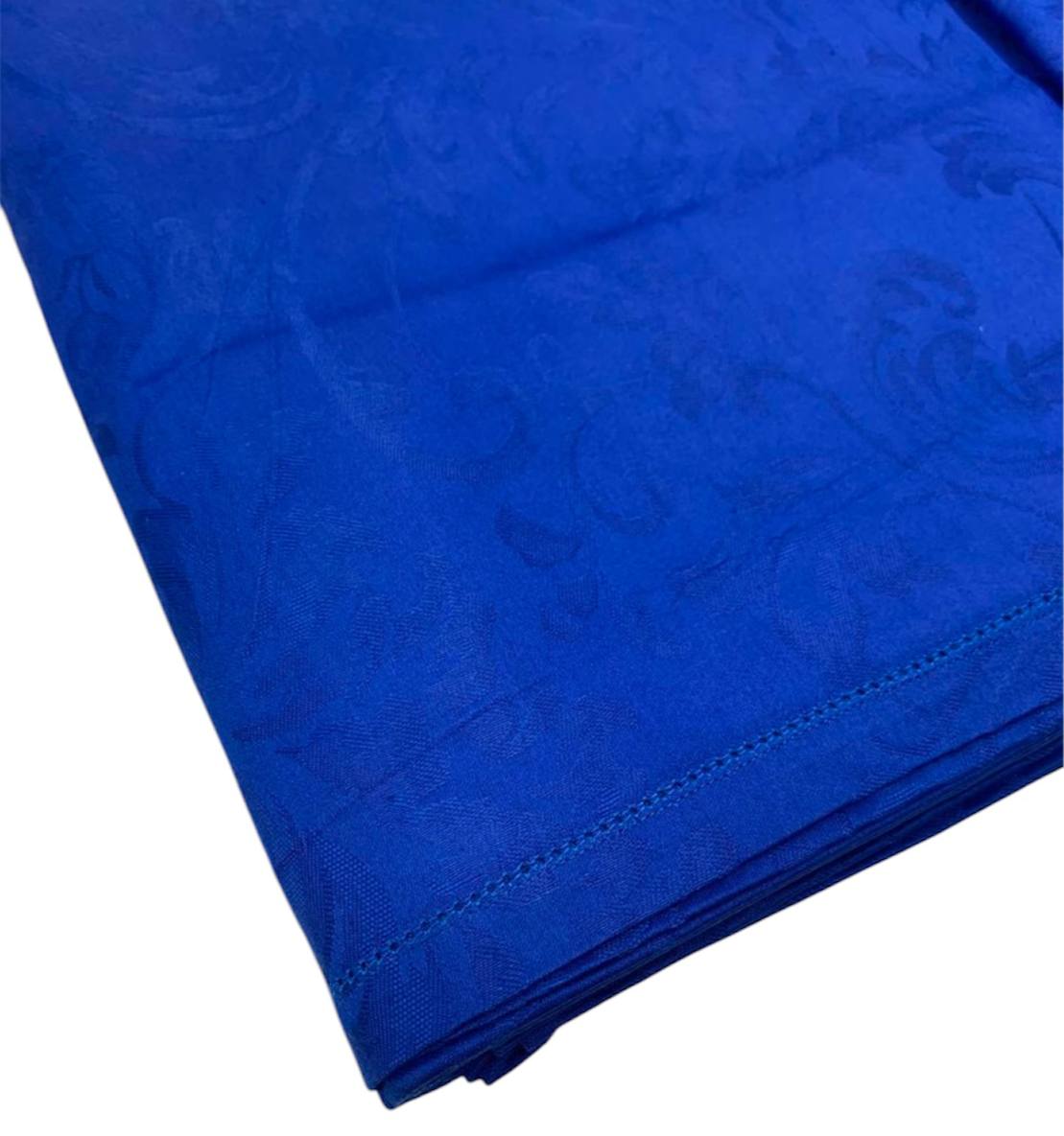 Servizio tavola fiandra cm 180 rotonda con 8 tovaglioli Regal blu