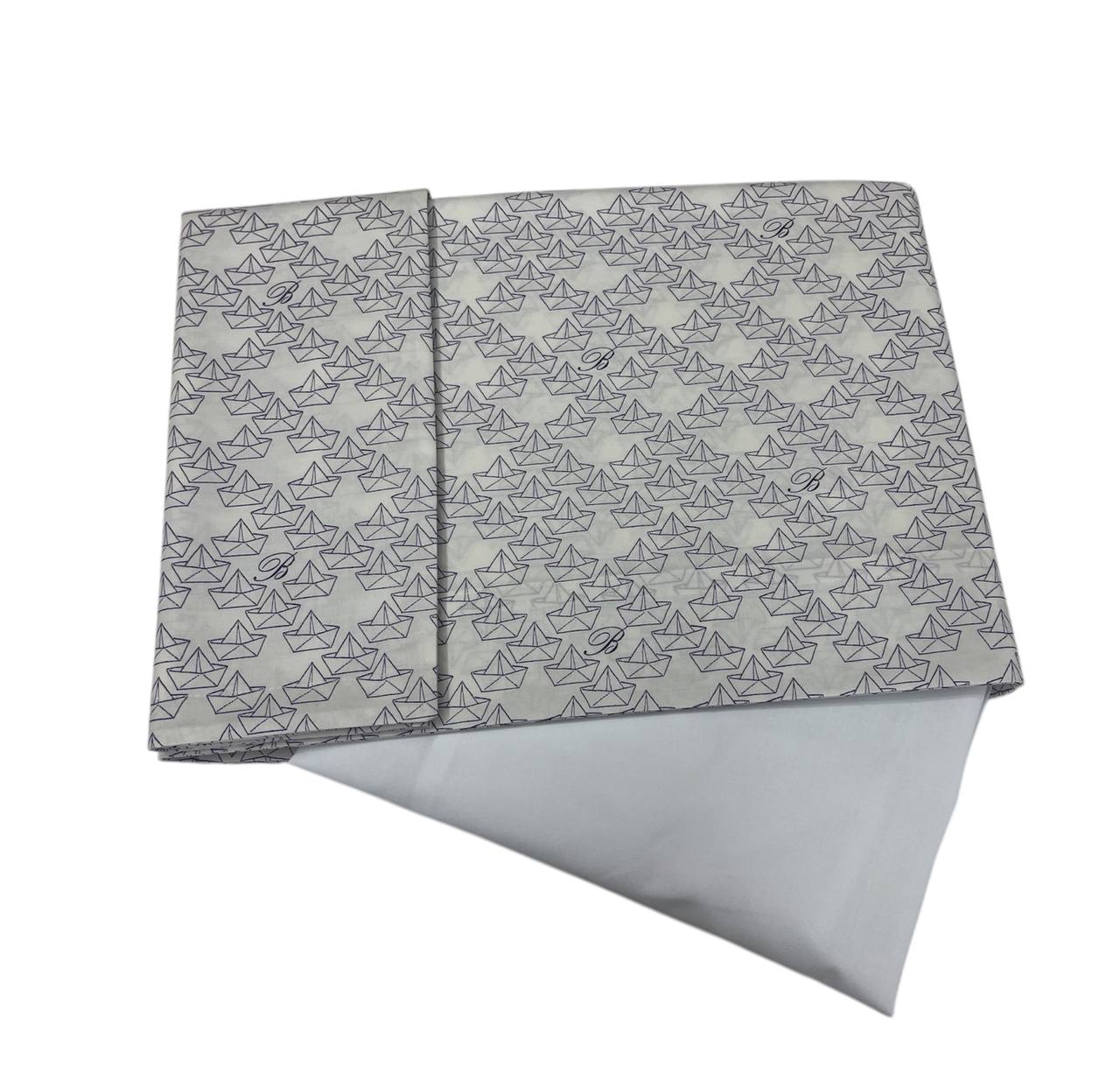 Completo lenzuola culla baby Barchetta Blu