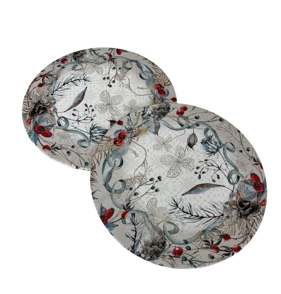 Set 2 sottopiatti Bacche Rosse