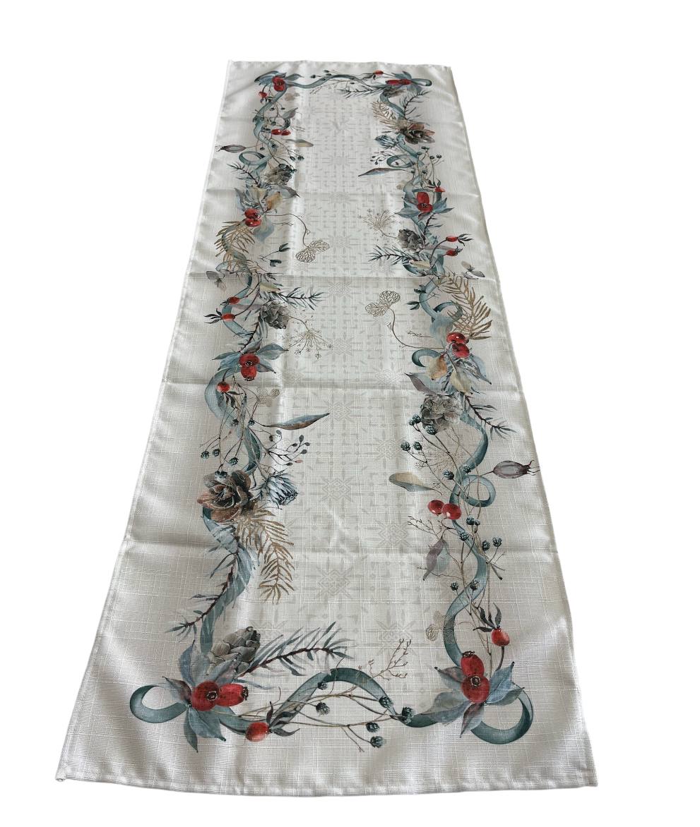 Runner 50x150cm antimacchia Bacche Rosse