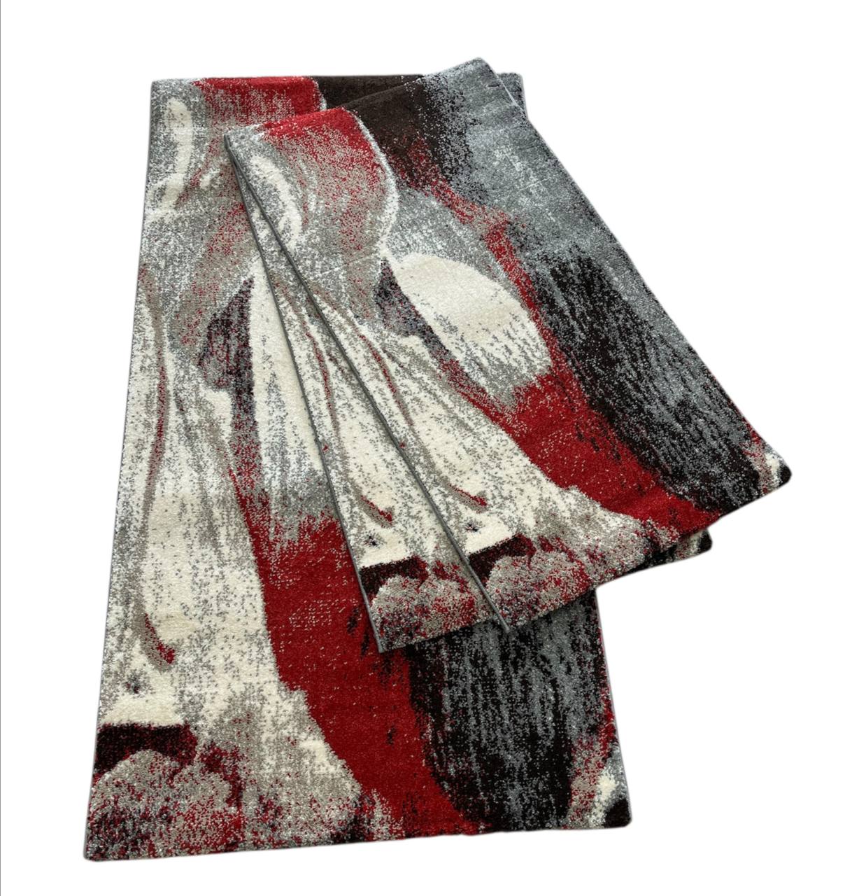Parure tappeti (3 pezzi) Milano TER011 rosso