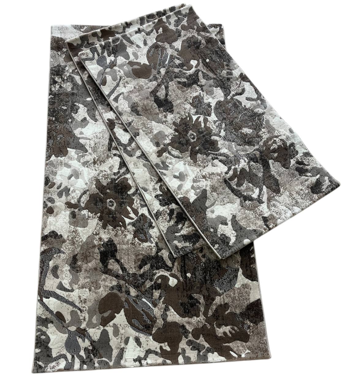 Parure tappeti (3 pezzi) Myra double MAR021 marrone