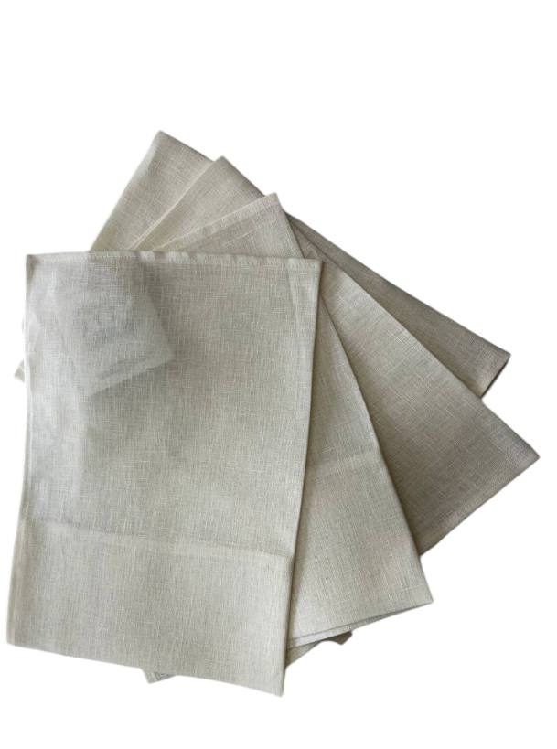 4 tovaglioli tinta unita 100% lino naturale