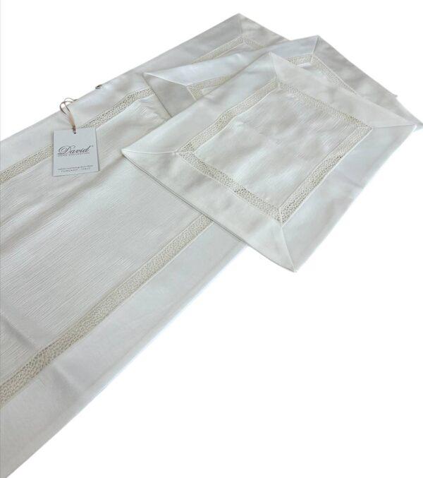 Tris centrini Elegance latte