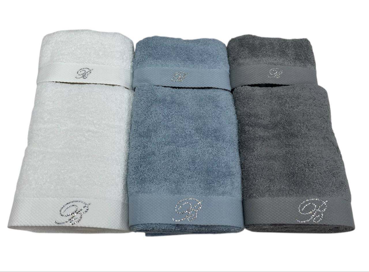 Set spugna 3 coppie Benessere con logo in strass