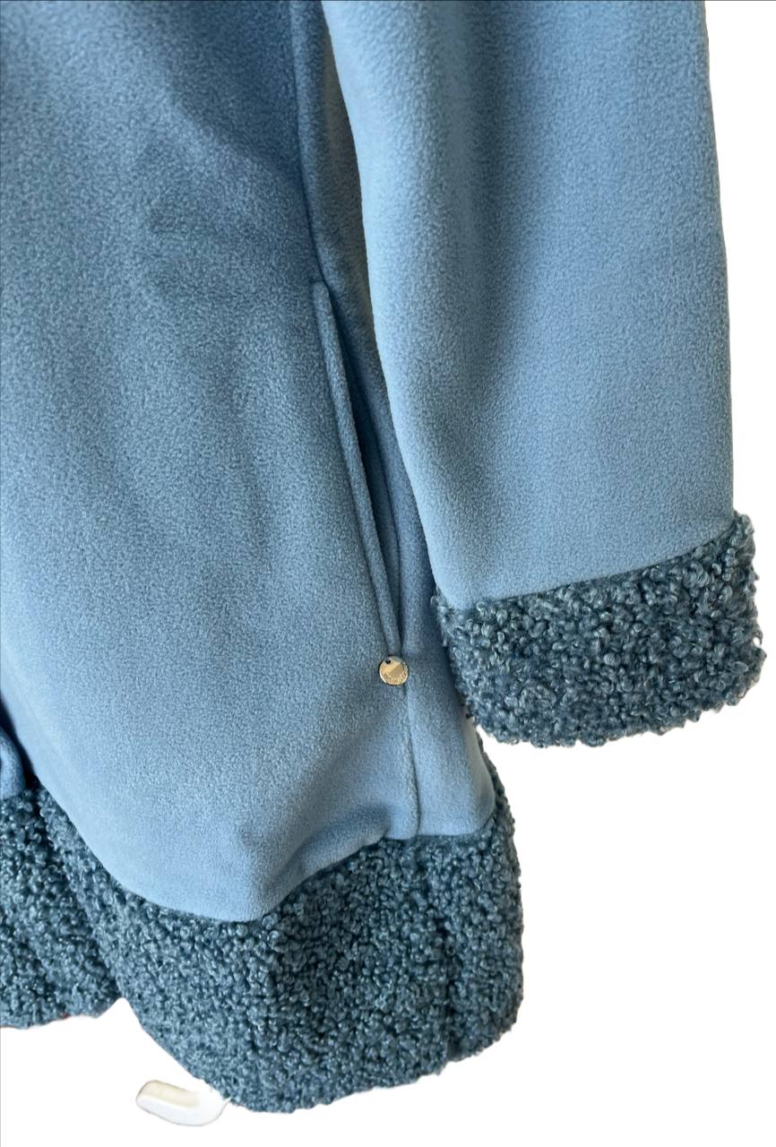 Vestaglia donna in pile azzurra