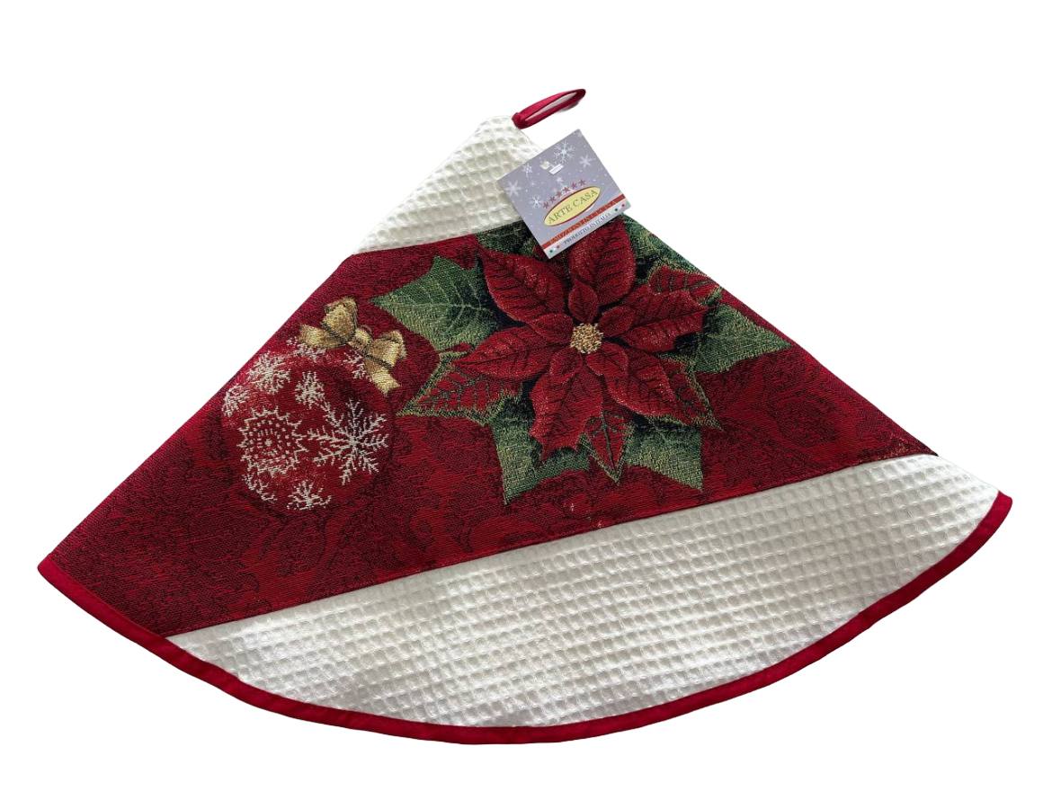 Strofinaccio campanella nido d'ape Natale mod. Jewell