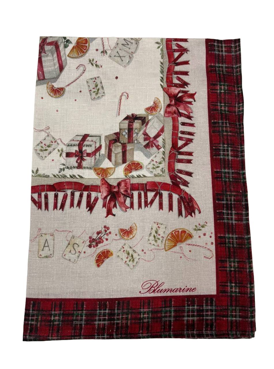 Strofinaccio 50x70cm  Natale Festa rosso