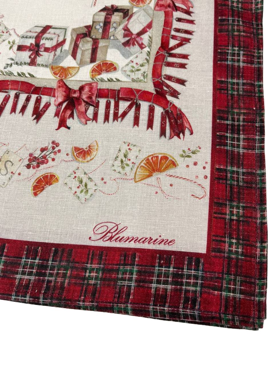 Strofinaccio 50x70cm  Natale Festa rosso