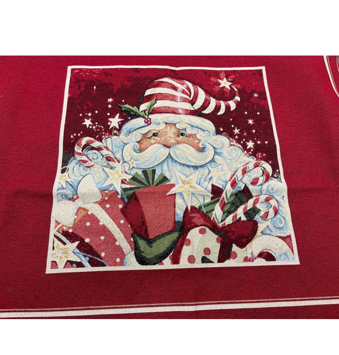 Tovaglia Natale in gobelin Papà Noel 140x180cm