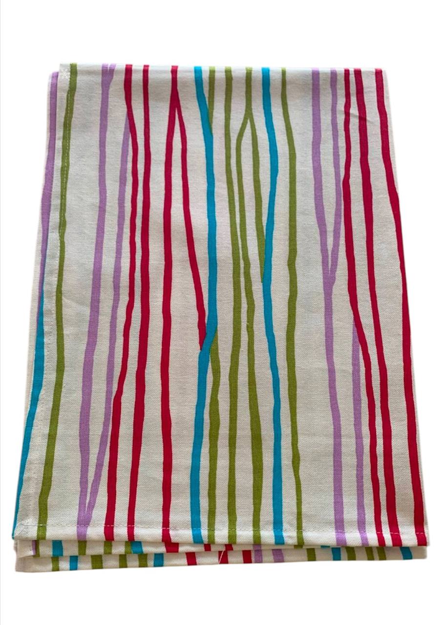 Set 3 Strofinacci in cotone Lignes multicolor