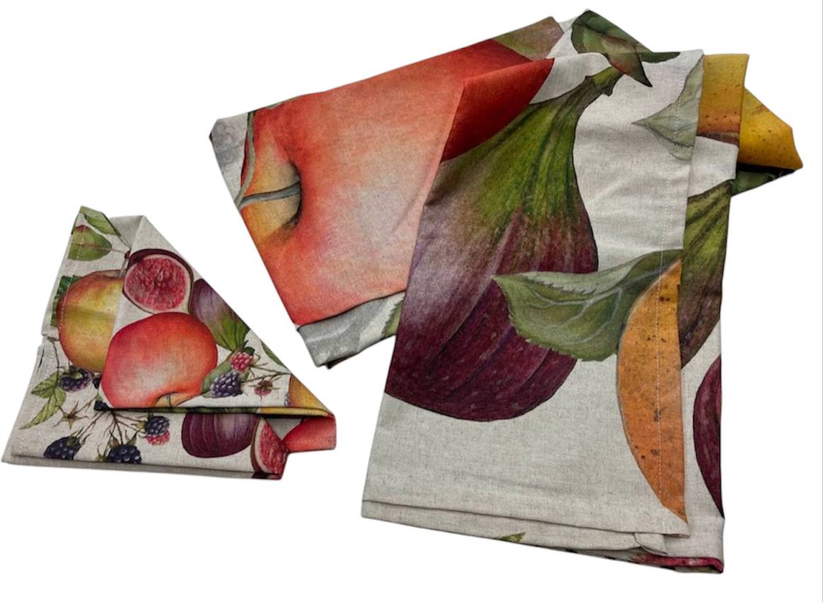 Tovaglia con tovaglioli Radici 2 frutta