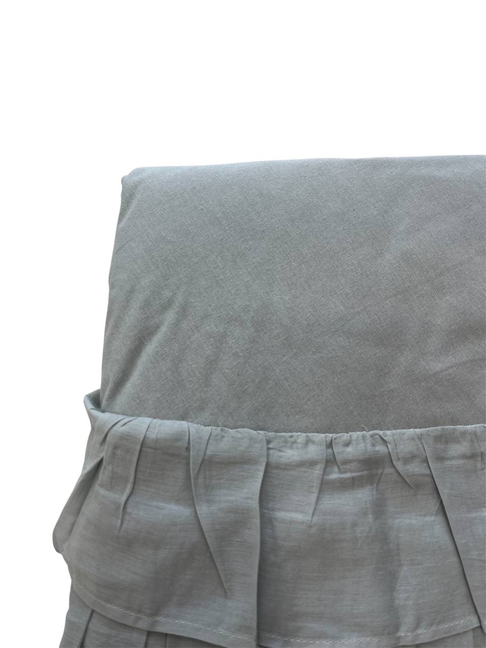 Tovaglia rotonda con rouches Sucre Grigio