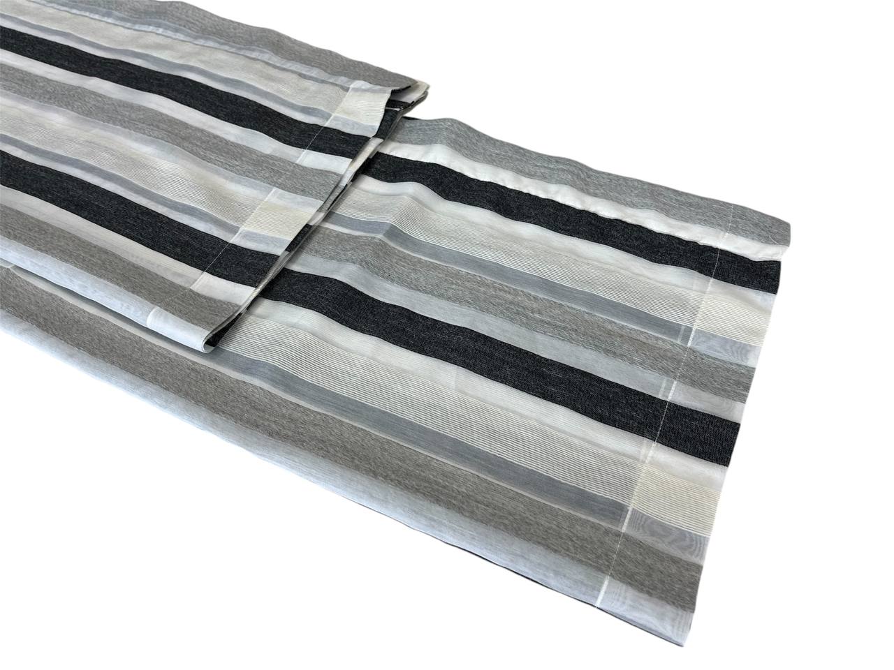 Coppia tendine a vetro 60x150cm righe