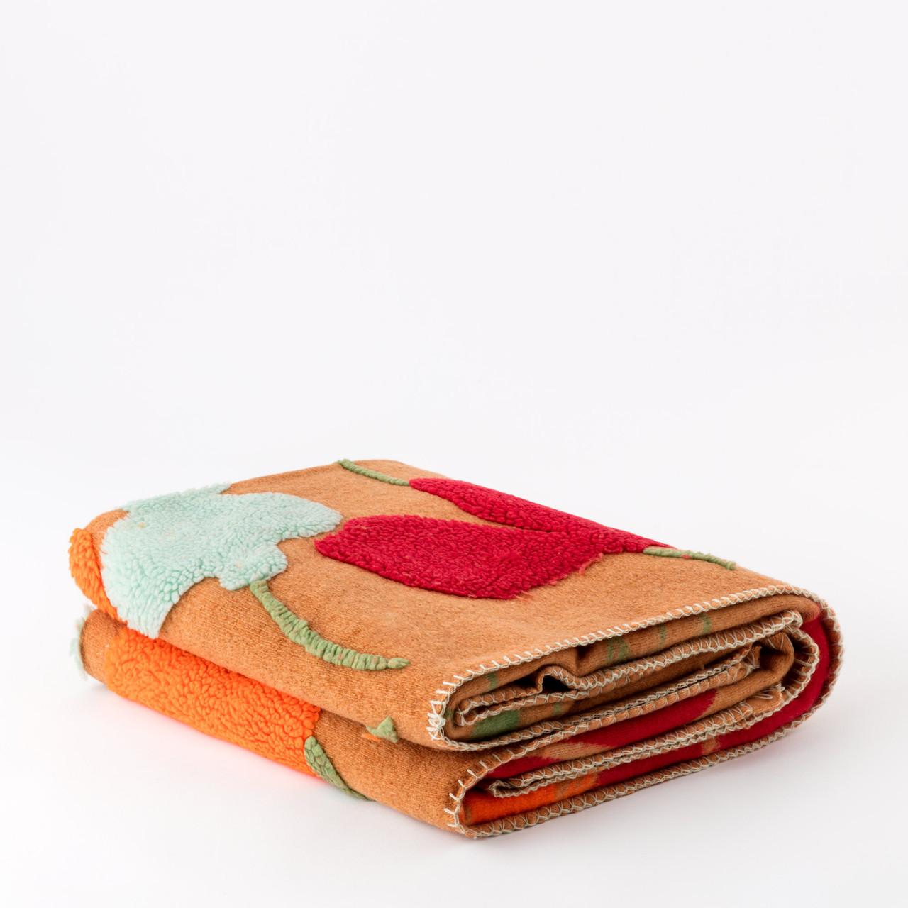 Plaid lavorato jacquard 130x170cm Poppy Giallo ambra