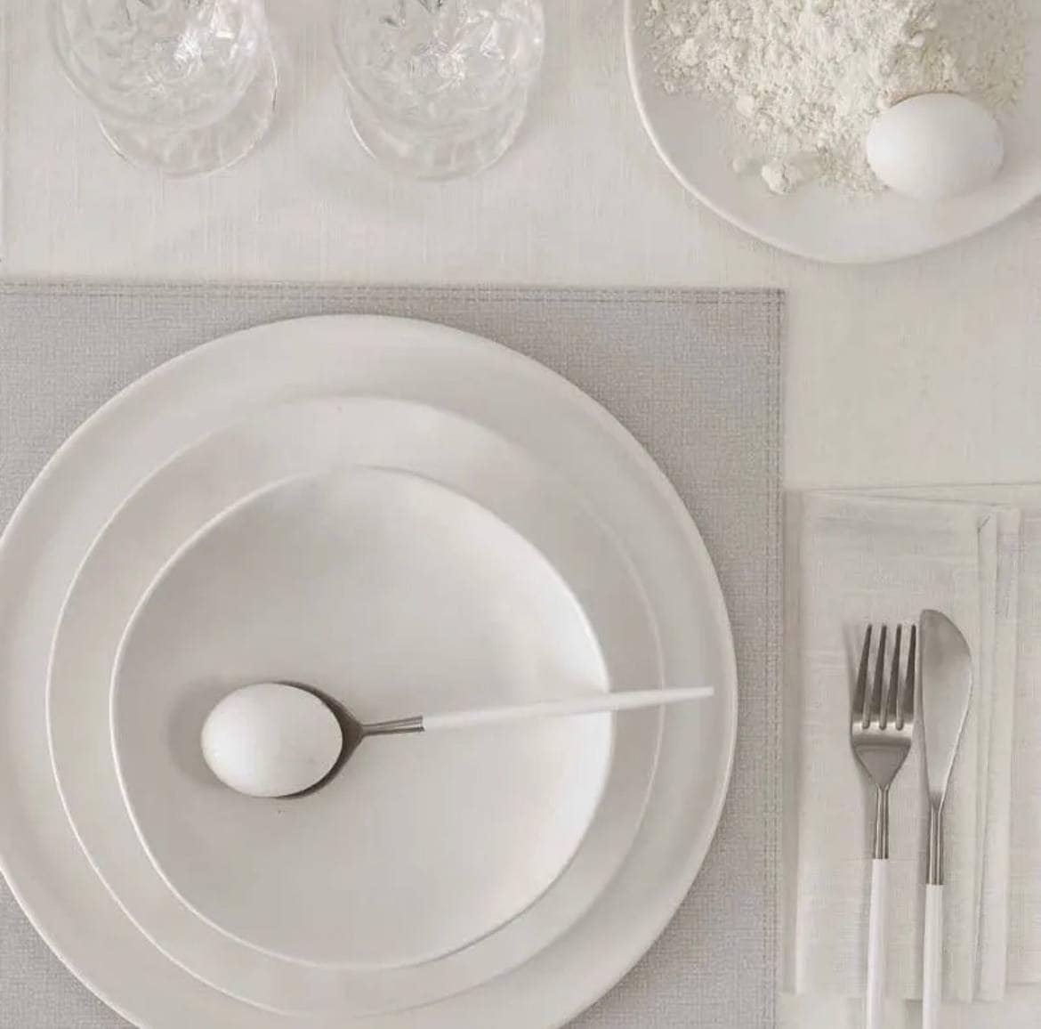 Set Piatti cucina Grés porcellanato Marostica Bianco