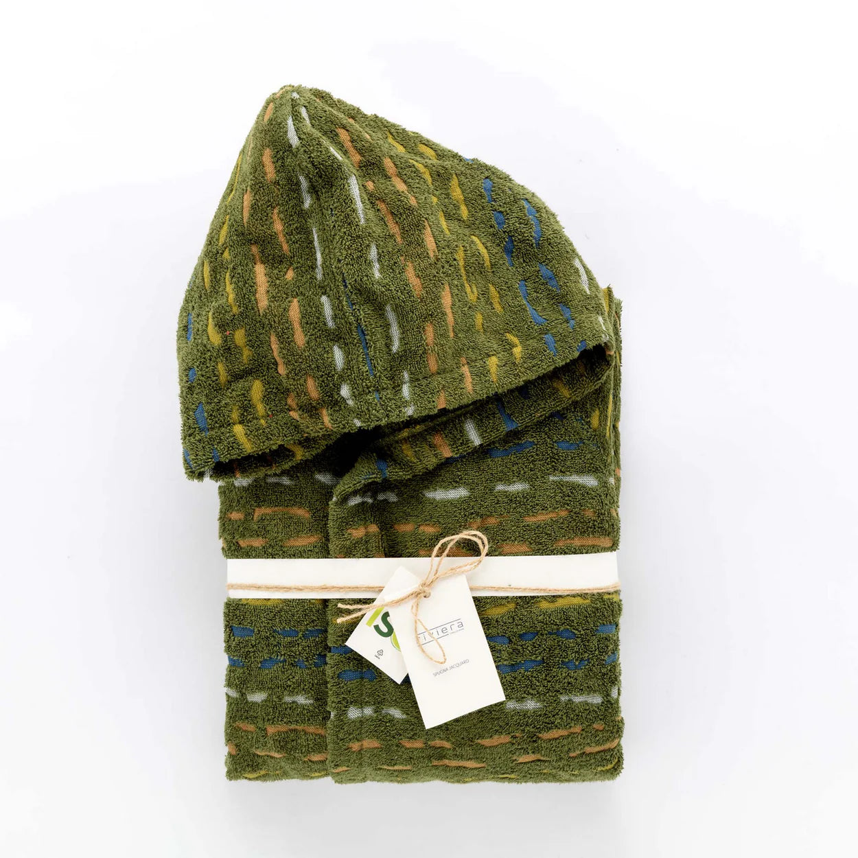 Accappatoio in spugna jacquard Gatsby Verde