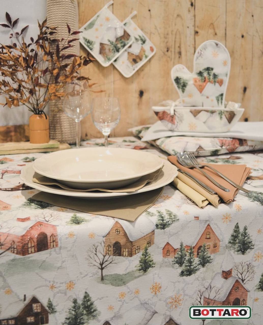 Tovaglia da tavola Natale in gobelin 150x230cm Montana