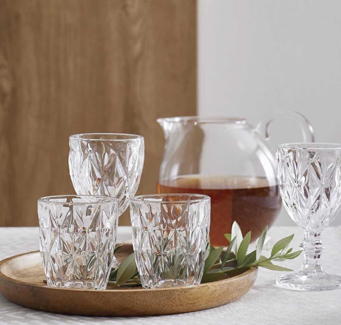 Set bicchieri in pasta di vetro art. Murano colore Cristallo