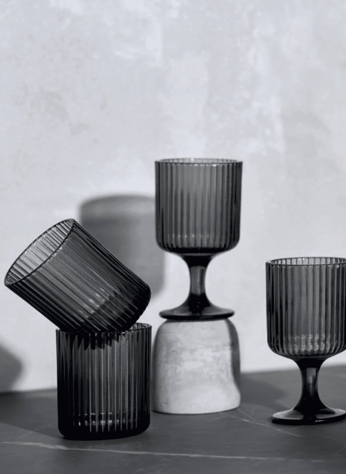 Set Bicchieri Torcello Grigio