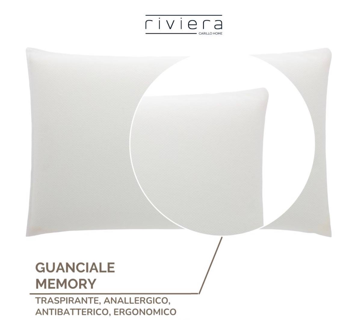Guanciale Memory 50x80cm Schiuma Visco elastica