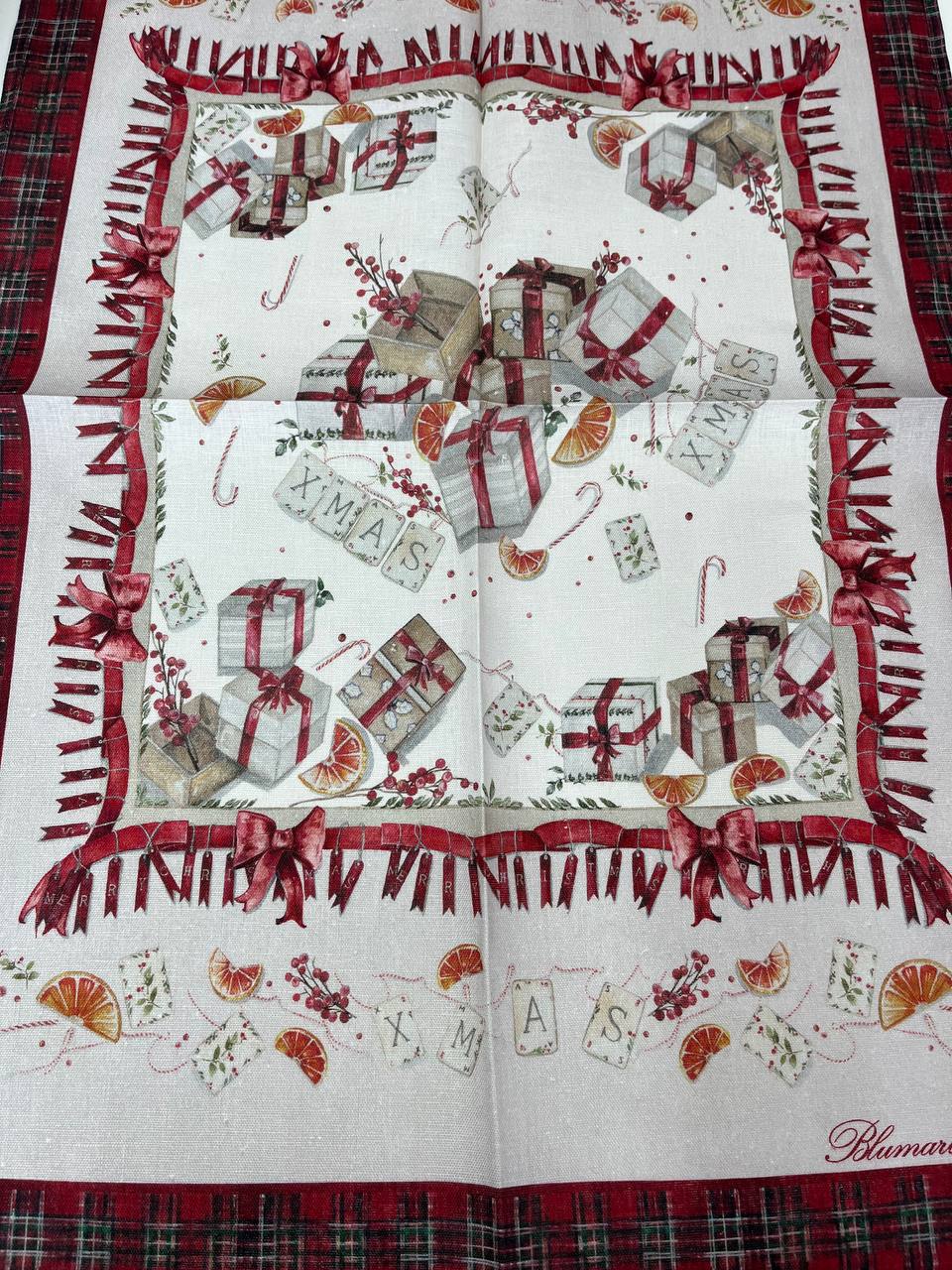 Strofinaccio 50x70cm  Natale Festa rosso