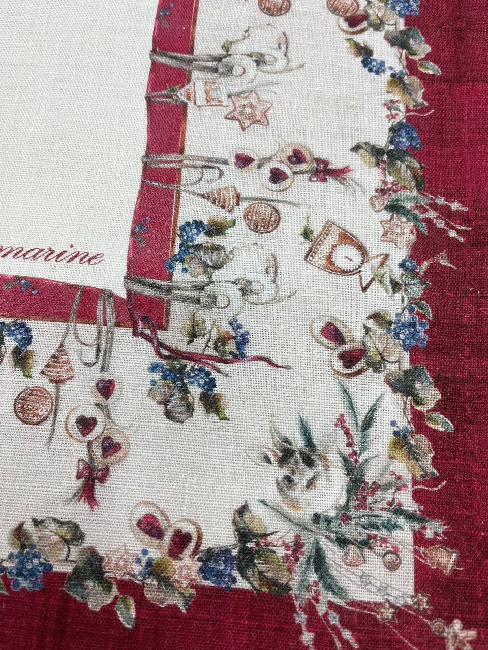 Strofinaccio Natale 50x70cm Biscotti rosso