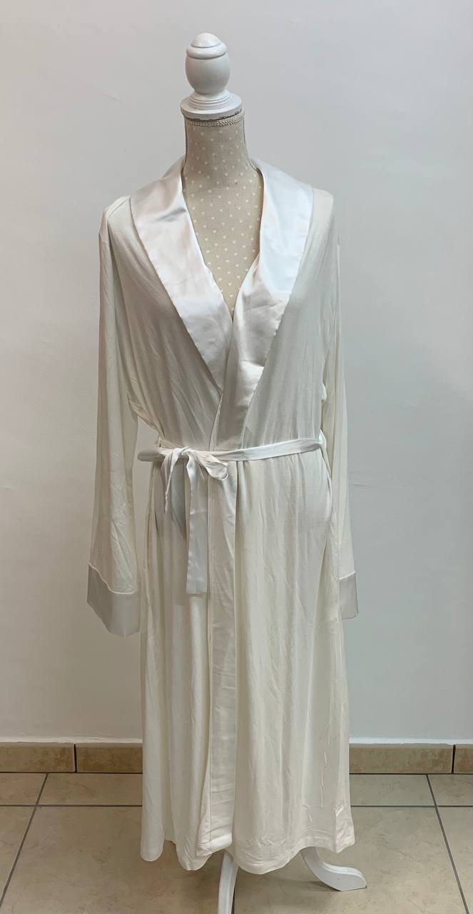 Vestaglia donna avorio in viscosa
