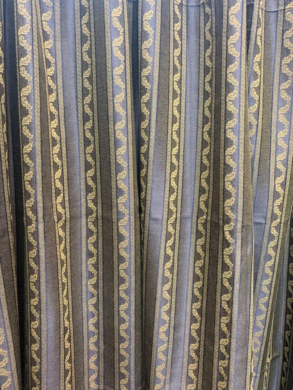 Tessuto arredamento 400x330cm mod. fasce colore blu/oro
