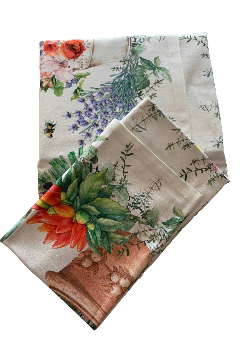 Tovaglia Provence per 12 / 18 posti stampa fiori