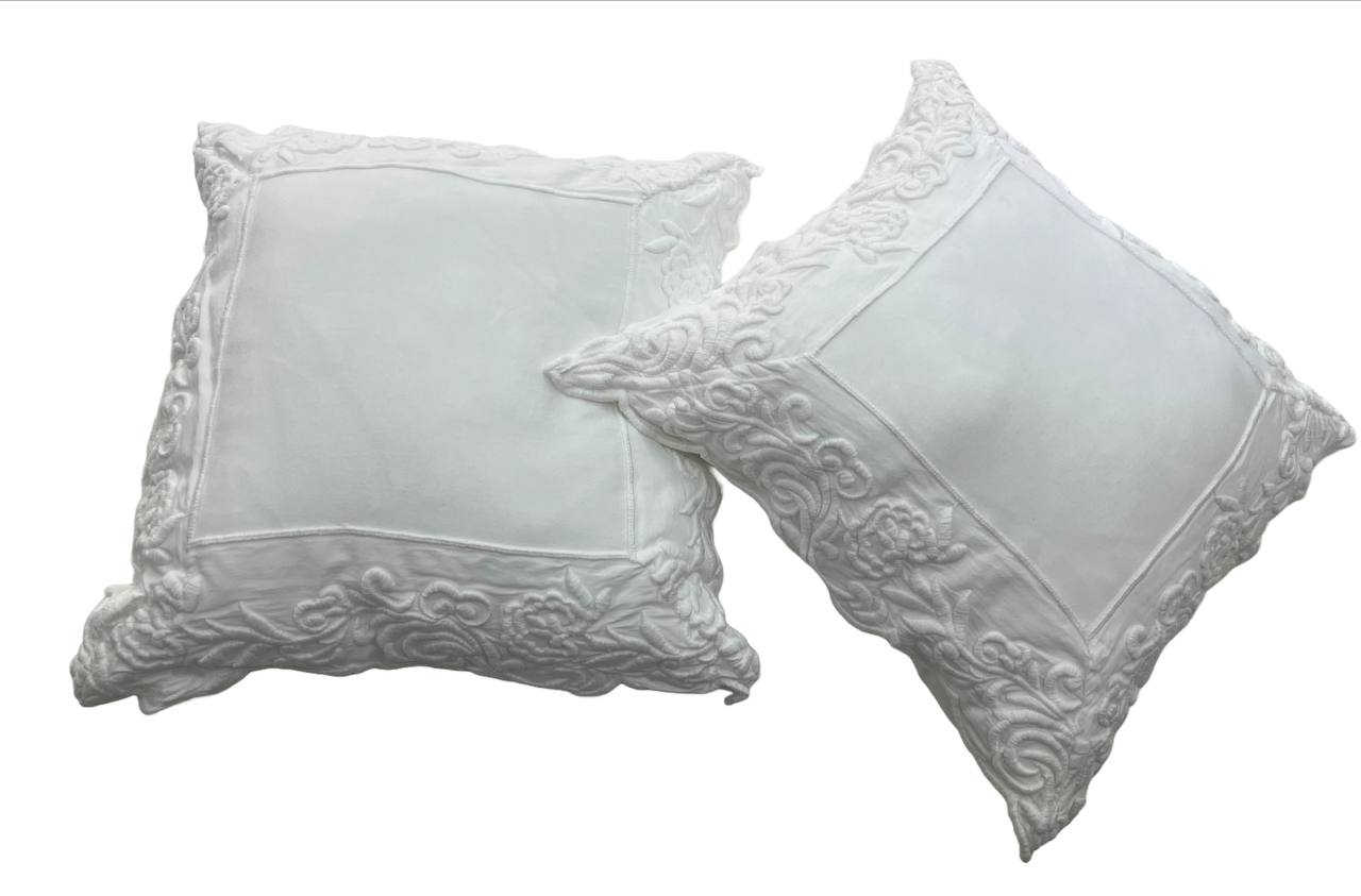 Trapuntino matrimoniale con coppia cuscini arredo Dune Merveille latte
