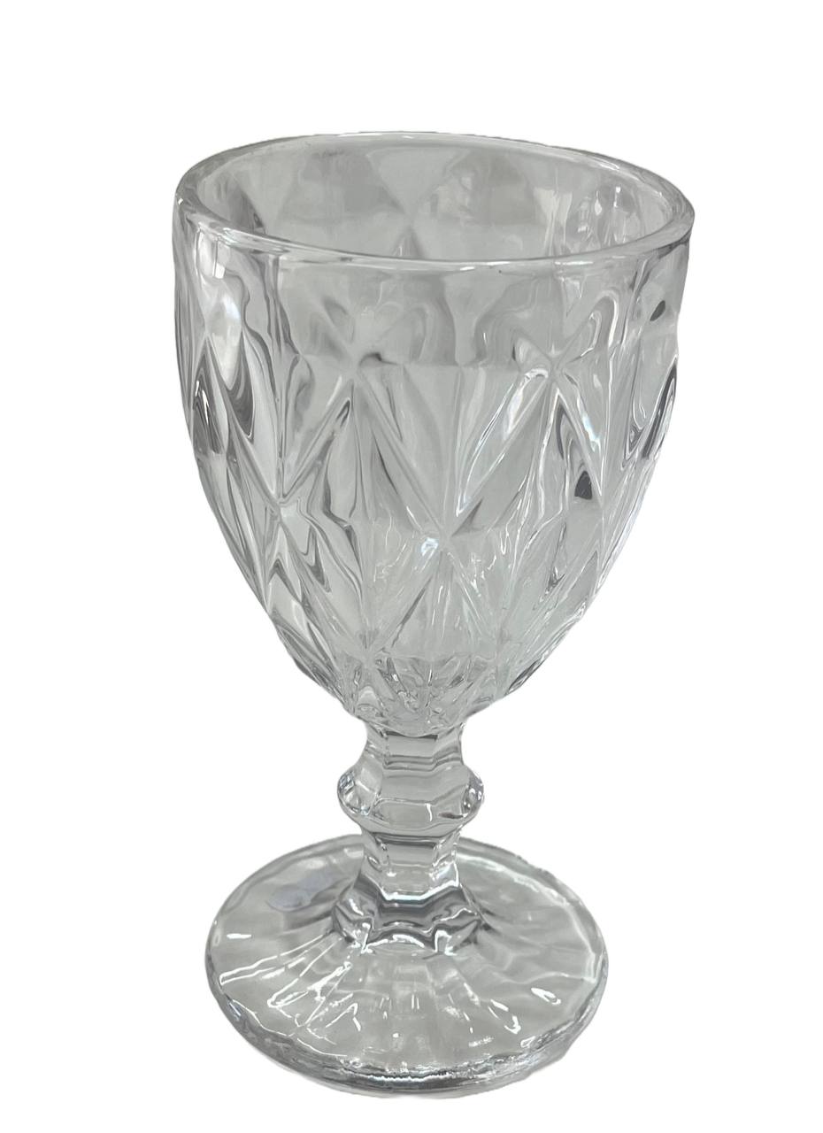 Set bicchieri in pasta di vetro art. Murano colore Cristallo