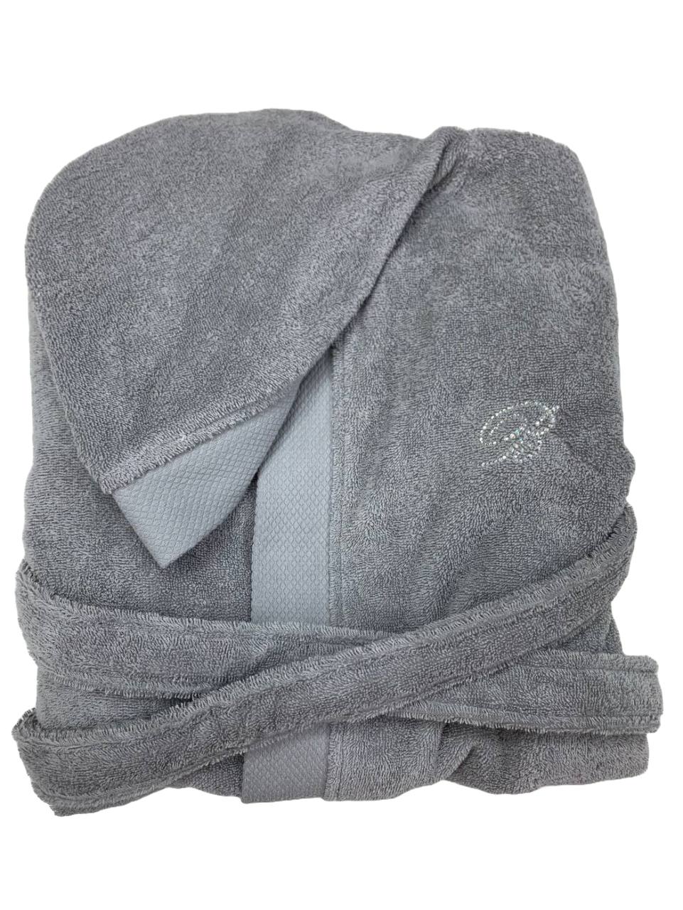 Accappatoio Benessere con cappuccio Grigio