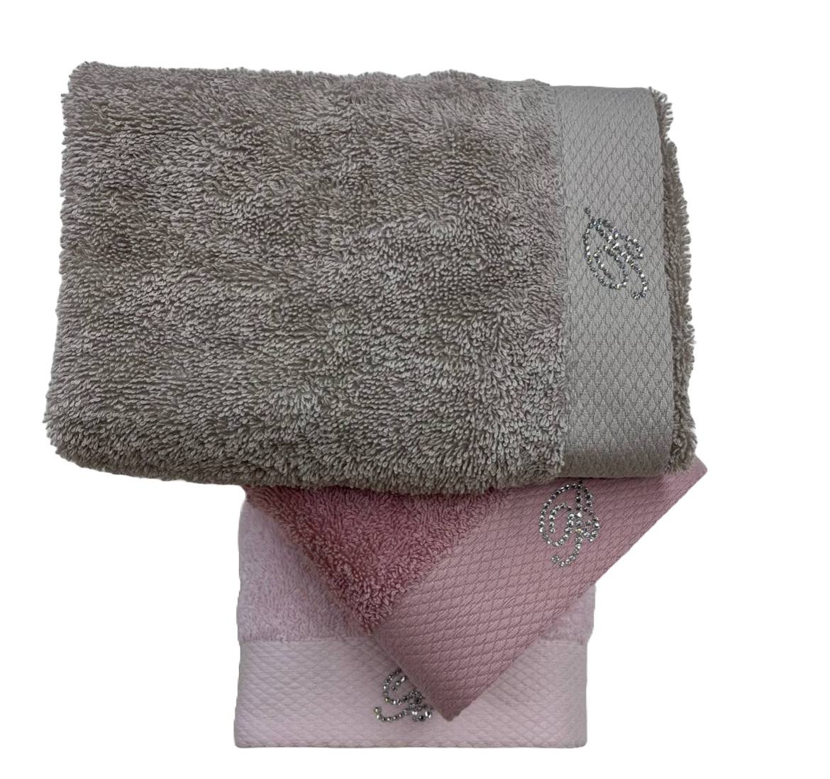 Set spugna 3 coppie Benessere con logo in strass