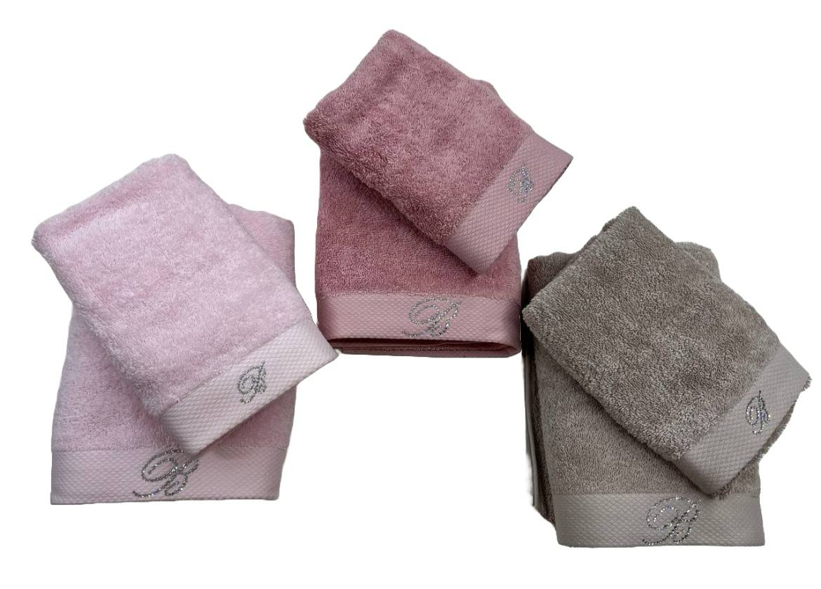 Set spugna 3 coppie Benessere con logo in strass