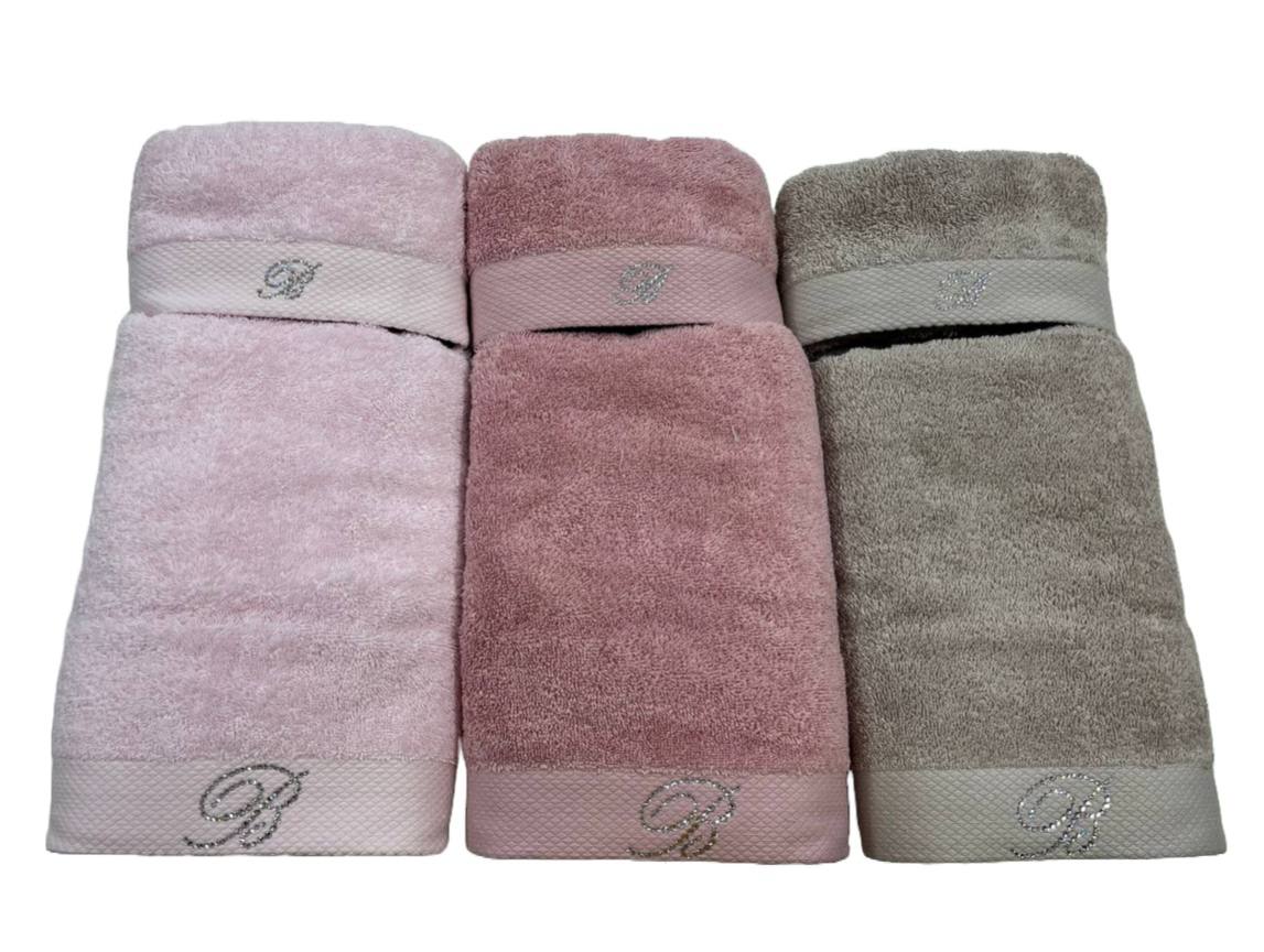 Set spugna 3 coppie Benessere con logo in strass