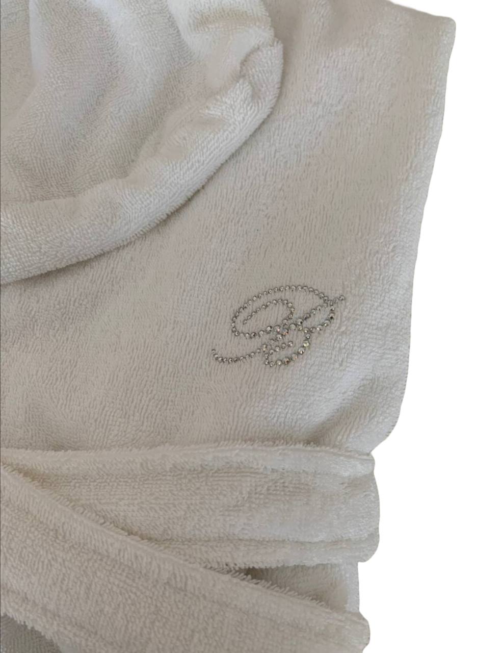 Accappatoio con cappuccio Benessere bianco