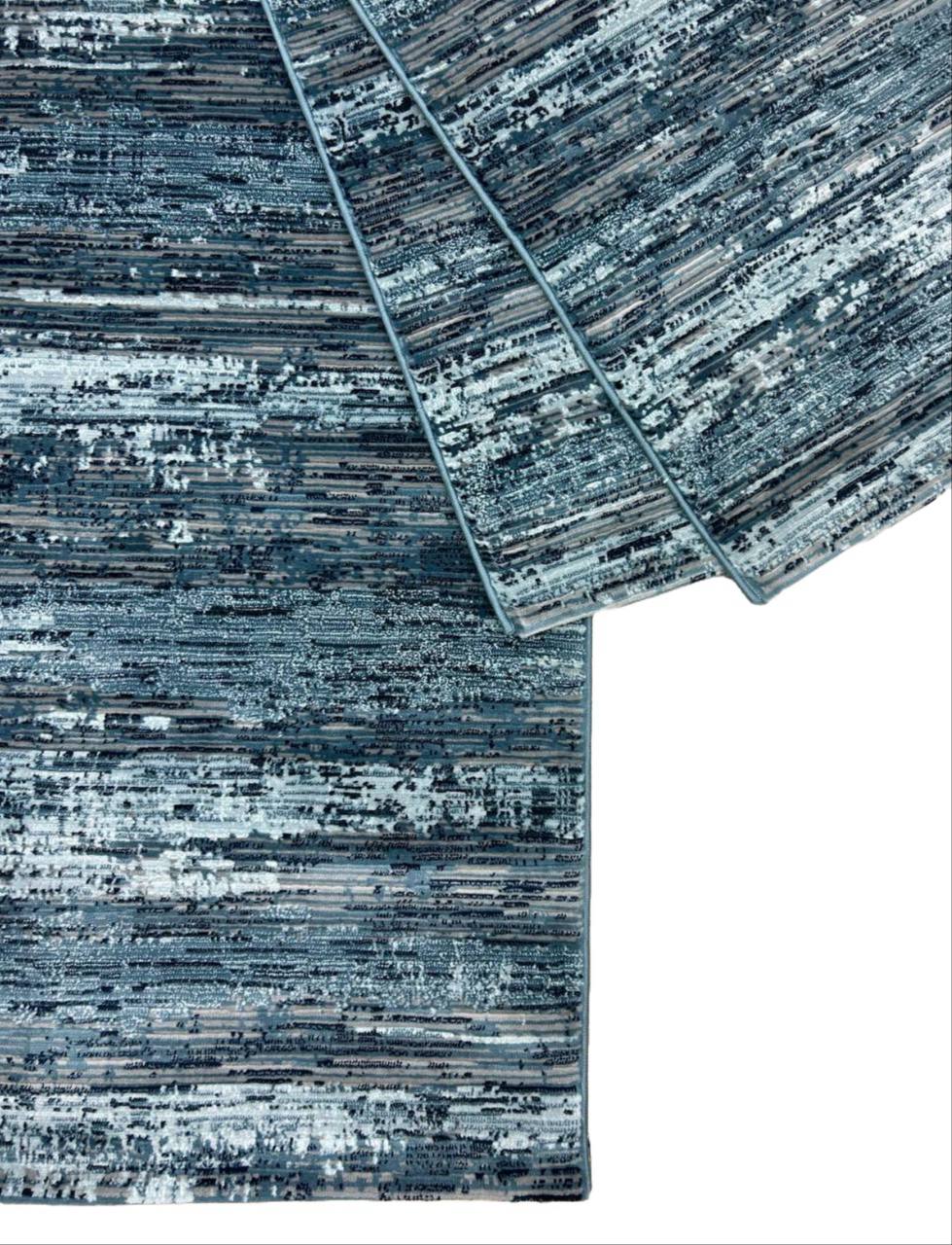 Tappeti Parure da letto (3 pezzi)  Myra Double Blu